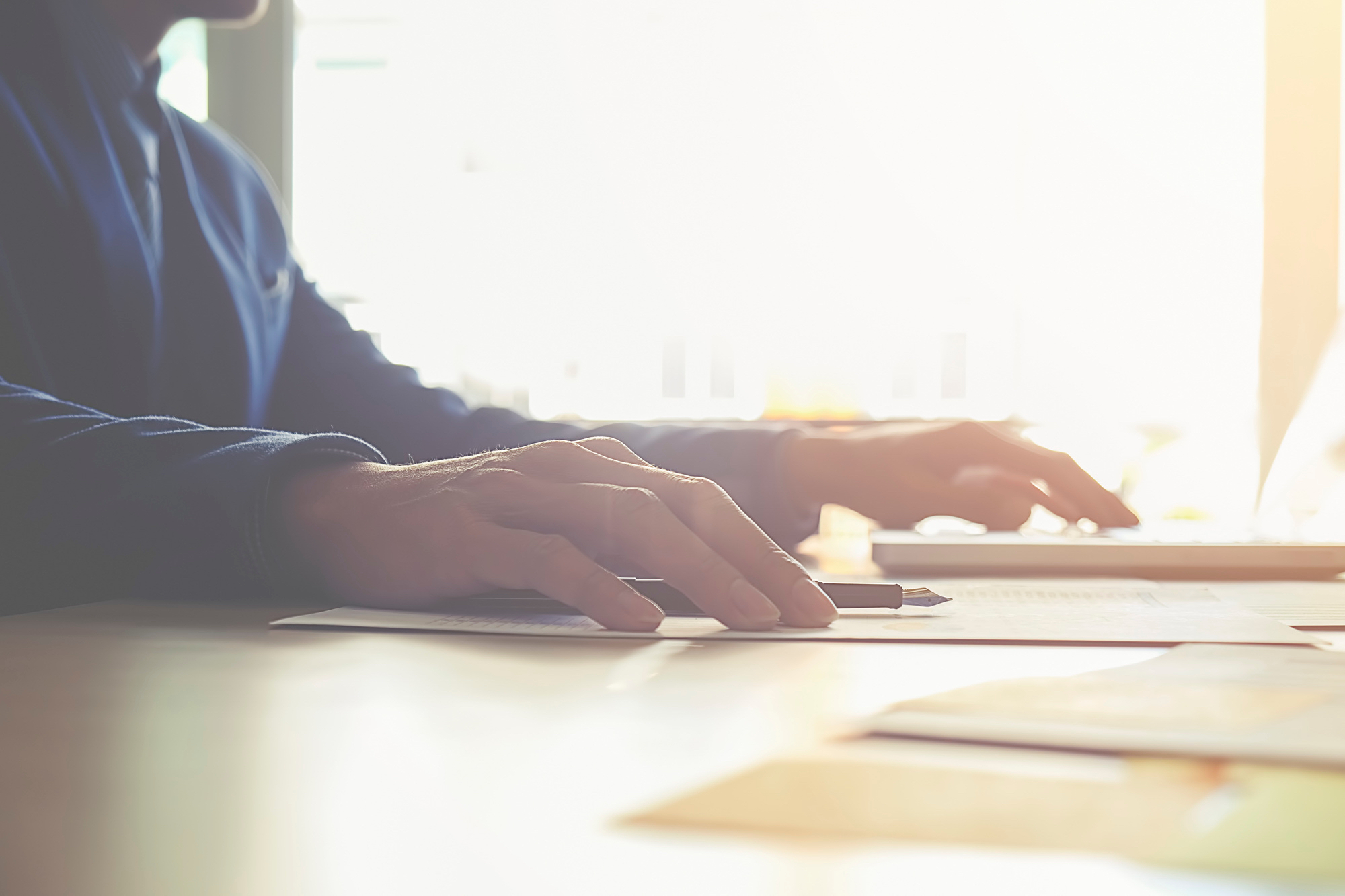 Arbeitsbereich eines Immobilien Maklers